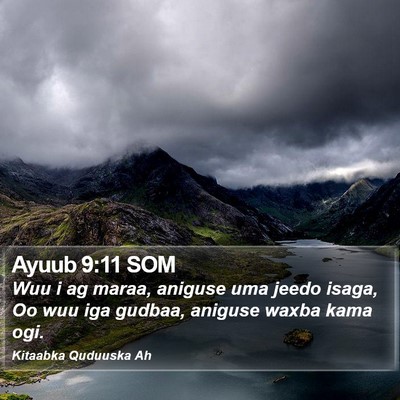 Ayuub 9:11 SOM Bible Verse Image