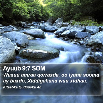 Ayuub 9:7 SOM Bible Verse Image