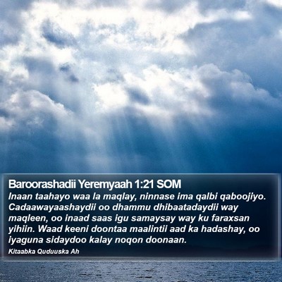 Baroorashadii Yeremyaah 1:21 SOM Bible Verse Image