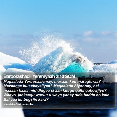 Baroorashadii Yeremyaah 2:13 SOM Bible Verse Image