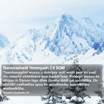 Baroorashadii Yeremyaah 2:6 SOM Bible Verse Image