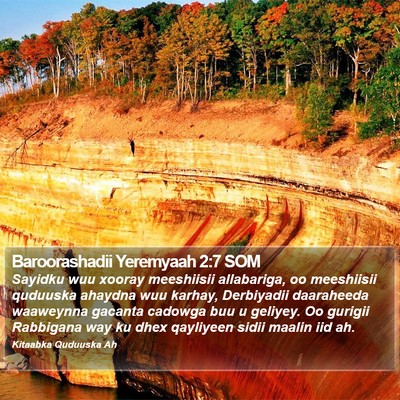 Baroorashadii Yeremyaah 2:7 SOM Bible Verse Image