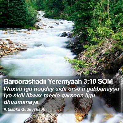 Baroorashadii Yeremyaah 3:10 SOM Bible Verse Image