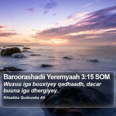 Baroorashadii Yeremyaah 3:15 SOM Bible Verse Image