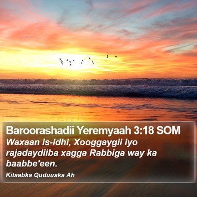 Baroorashadii Yeremyaah 3:18 SOM Bible Verse Image