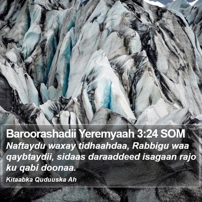 Baroorashadii Yeremyaah 3:24 SOM Bible Verse Image