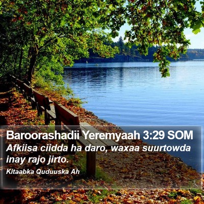 Baroorashadii Yeremyaah 3:29 SOM Bible Verse Image