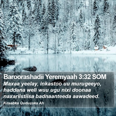 Baroorashadii Yeremyaah 3:32 SOM Bible Verse Image