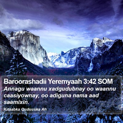 Baroorashadii Yeremyaah 3:42 SOM Bible Verse Image