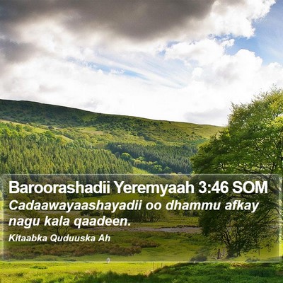 Baroorashadii Yeremyaah 3:46 SOM Bible Verse Image