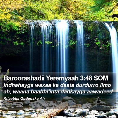 Baroorashadii Yeremyaah 3:48 SOM Bible Verse Image