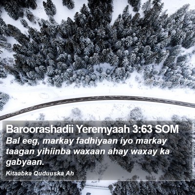 Baroorashadii Yeremyaah 3:63 SOM Bible Verse Image