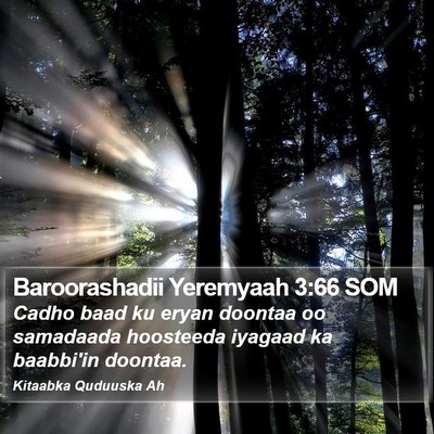Baroorashadii Yeremyaah 3:66 SOM Bible Verse Image