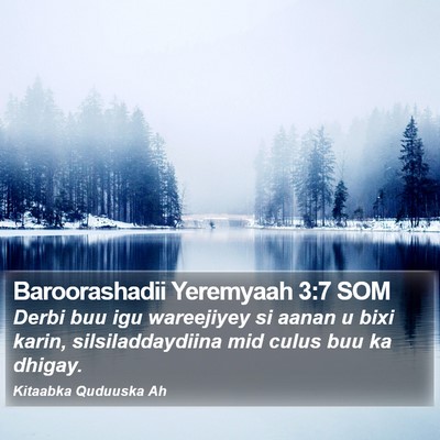 Baroorashadii Yeremyaah 3:7 SOM Bible Verse Image
