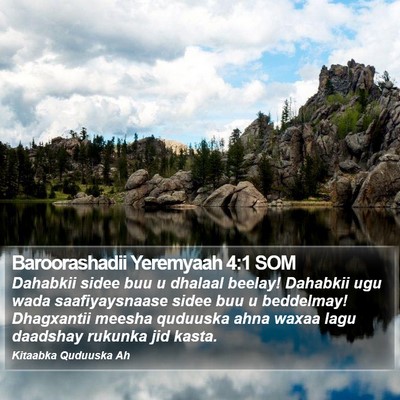 Baroorashadii Yeremyaah 4:1 SOM Bible Verse Image