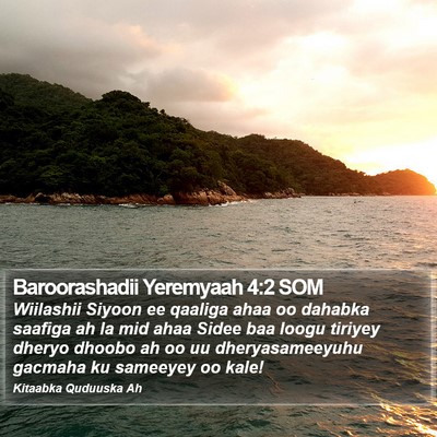 Baroorashadii Yeremyaah 4:2 SOM Bible Verse Image