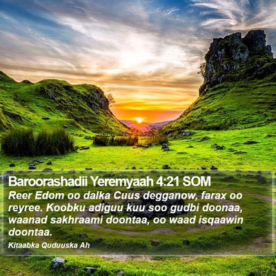 Baroorashadii Yeremyaah 4:21 SOM Bible Verse Image