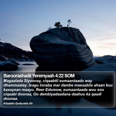 Baroorashadii Yeremyaah 4:22 SOM Bible Verse Image