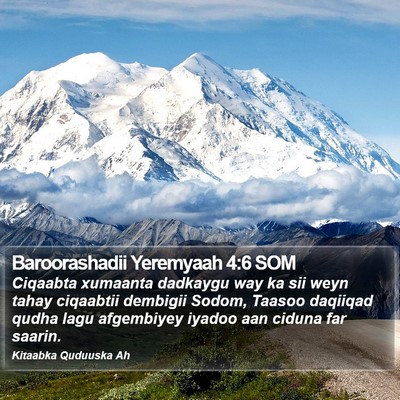 Baroorashadii Yeremyaah 4:6 SOM Bible Verse Image