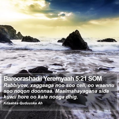 Baroorashadii Yeremyaah 5:21 SOM Bible Verse Image
