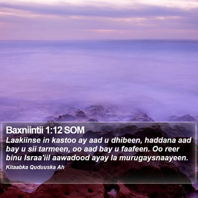 Baxniintii 1:12 SOM Bible Verse Image