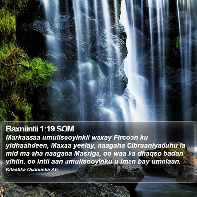 Baxniintii 1:19 SOM Bible Verse Image