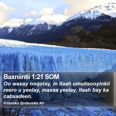 Baxniintii 1:21 SOM Bible Verse Image