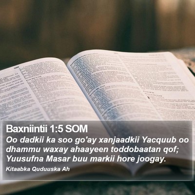 Baxniintii 1:5 SOM Bible Verse Image