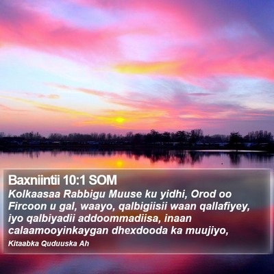 Baxniintii 10:1 SOM Bible Verse Image