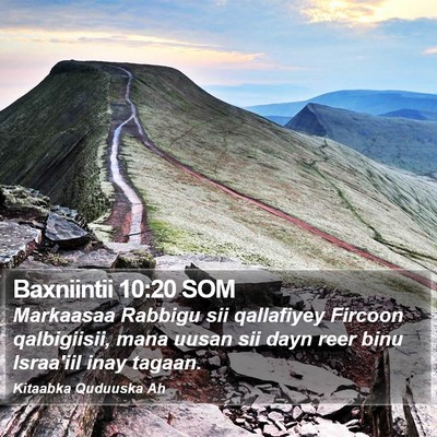 Baxniintii 10:20 SOM Bible Verse Image