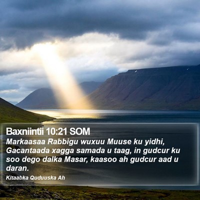 Baxniintii 10:21 SOM Bible Verse Image
