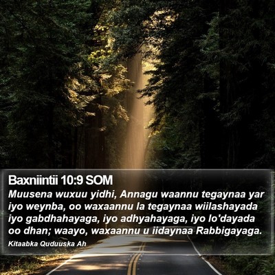 Baxniintii 10:9 SOM Bible Verse Image