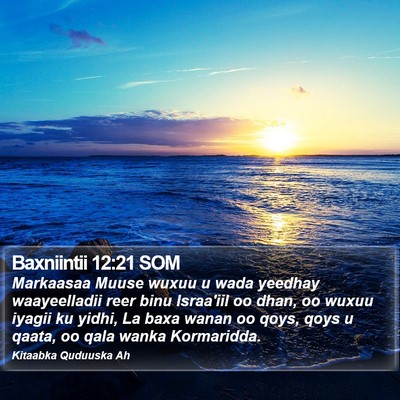 Baxniintii 12:21 SOM Bible Verse Image
