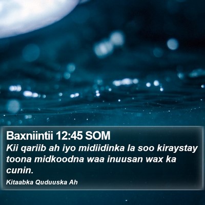 Baxniintii 12:45 SOM Bible Verse Image