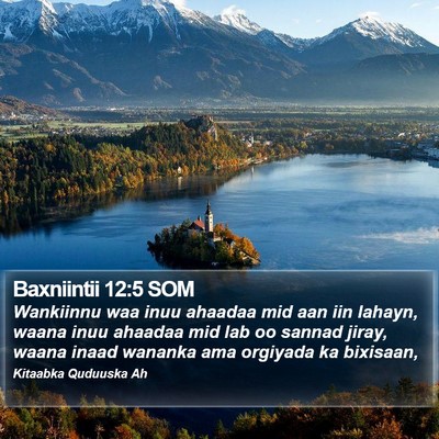 Baxniintii 12:5 SOM Bible Verse Image