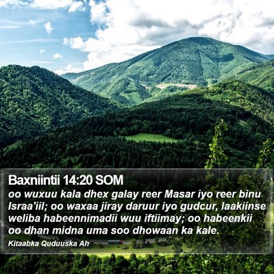 Baxniintii 14:20 SOM Bible Verse Image
