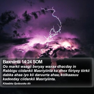Baxniintii 14:24 SOM Bible Verse Image