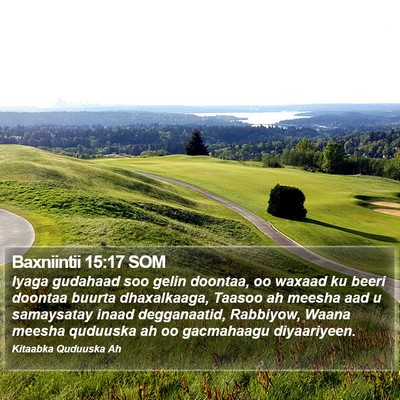 Baxniintii 15:17 SOM Bible Verse Image