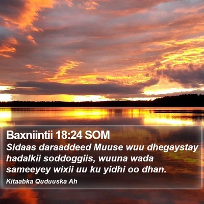 Baxniintii 18:24 SOM Bible Verse Image