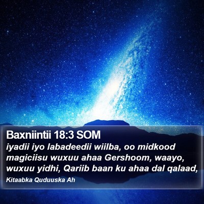 Baxniintii 18:3 SOM Bible Verse Image