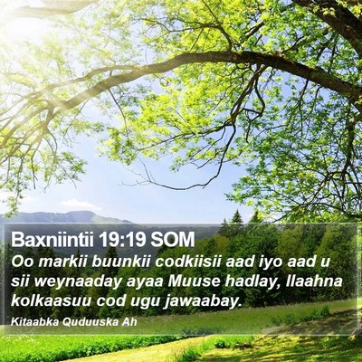 Baxniintii 19:19 SOM Bible Verse Image