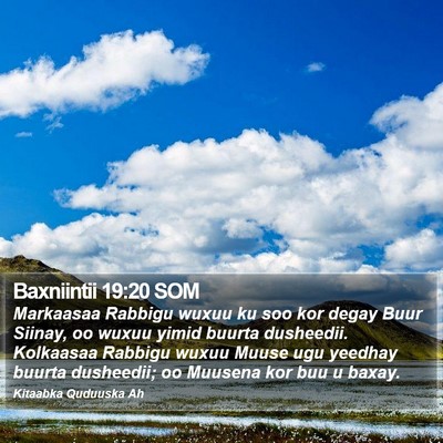 Baxniintii 19:20 SOM Bible Verse Image