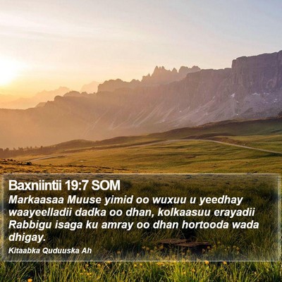 Baxniintii 19:7 SOM Bible Verse Image