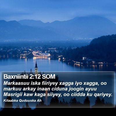Baxniintii 2:12 SOM Bible Verse Image