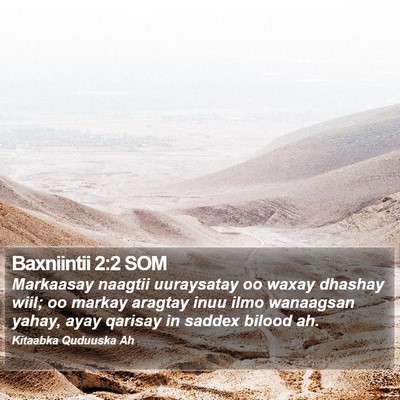 Baxniintii 2:2 SOM Bible Verse Image