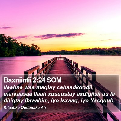 Baxniintii 2:24 SOM Bible Verse Image