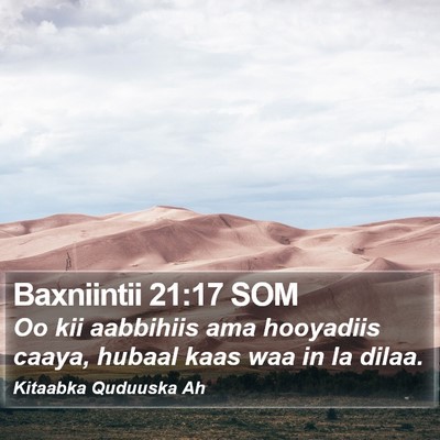 Baxniintii 21:17 SOM Bible Verse Image