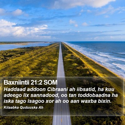 Baxniintii 21:2 SOM Bible Verse Image
