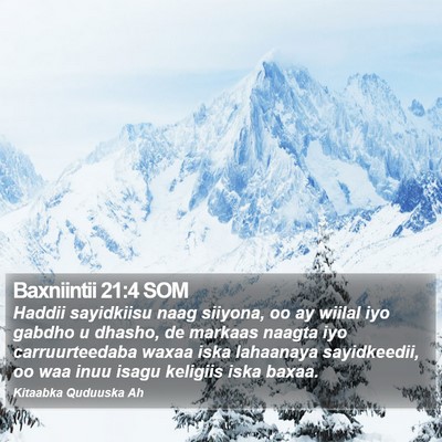 Baxniintii 21:4 SOM Bible Verse Image