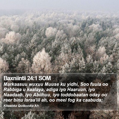 Baxniintii 24:1 SOM Bible Verse Image